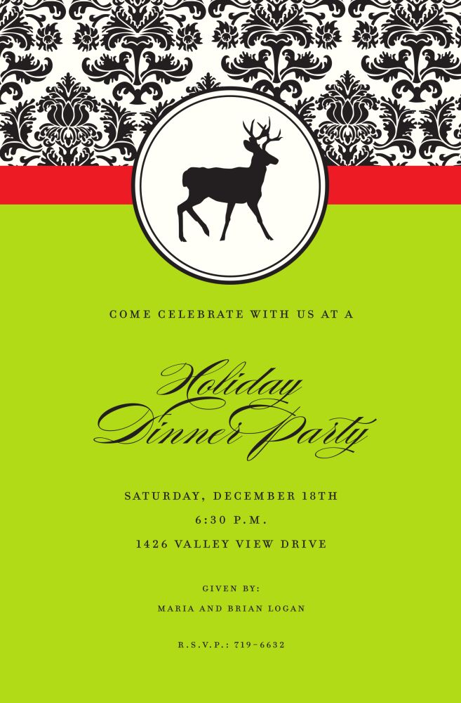 Deer Gala Invitation