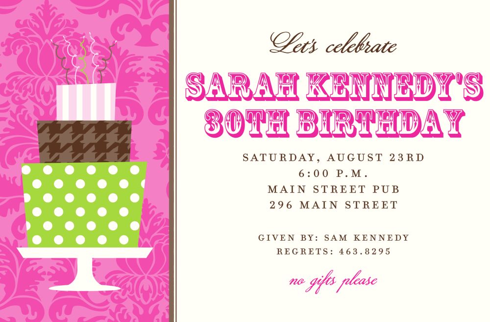 Her Cake Stand Invitation
