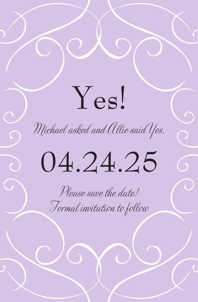 Wisp Lavender Invitation
