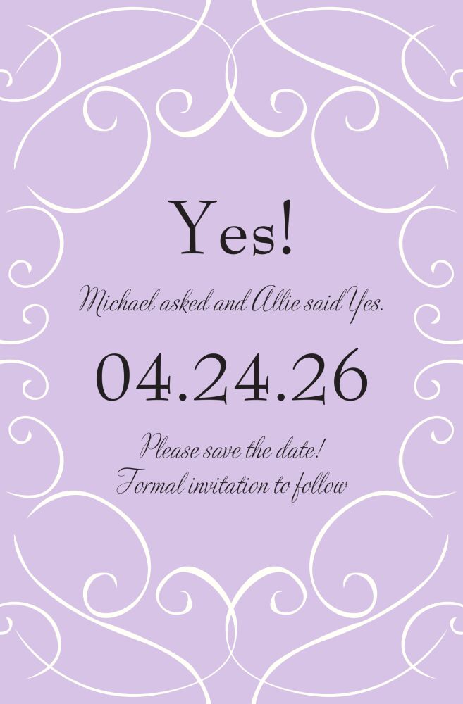 Wisp Lavender Invitation