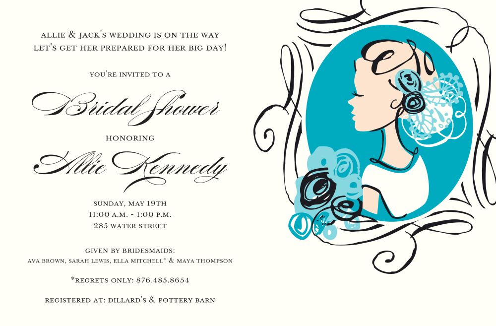 Twirl Bride Invitation