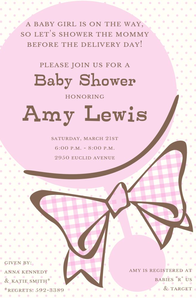 Shaker Pink Invitation