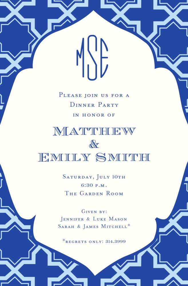Dignified Blue Invitation