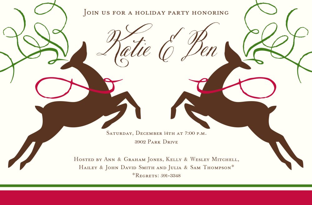 Reindeer Grace Invitation