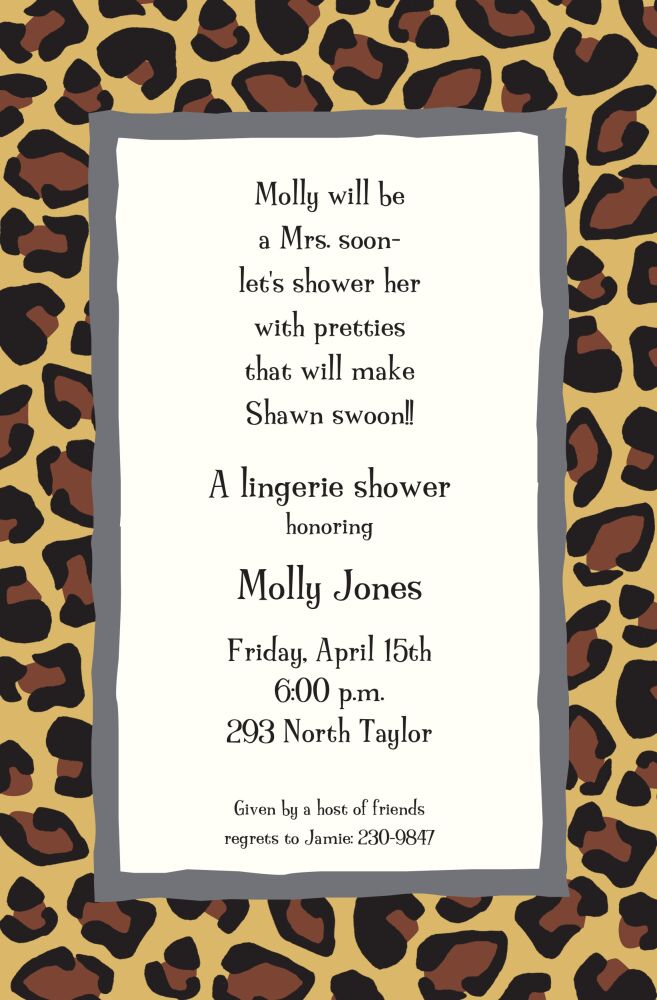 Leopard Print Invitation