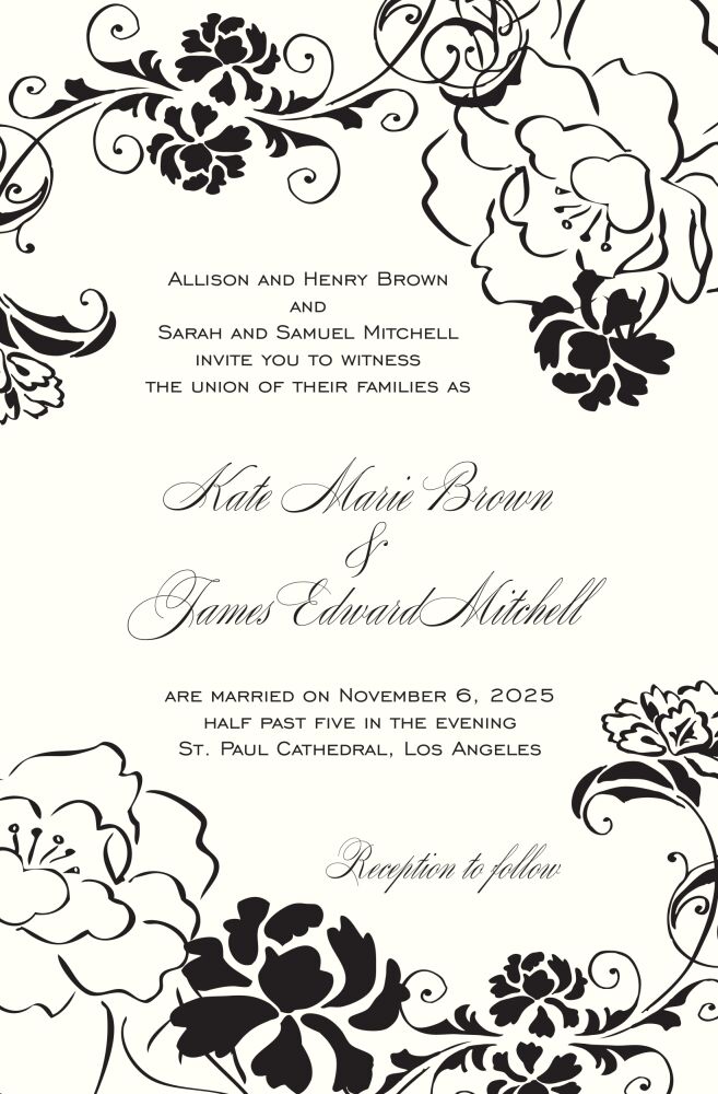Peony Garden Invitation