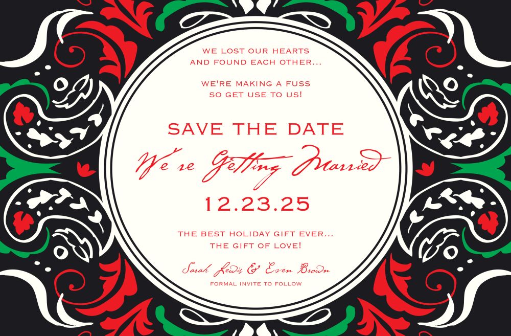Black Velvet Funky Invitation