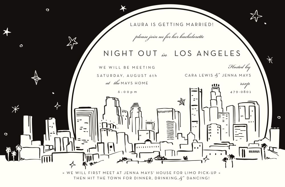 LA (Los Angeles) Skyline Invitation