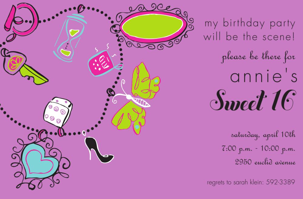 Charm Bracelet Invitation