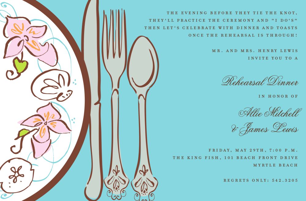 Beachy Plate Invitation