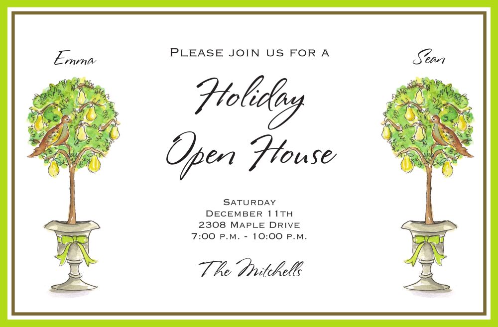 Pear Trees Invitation