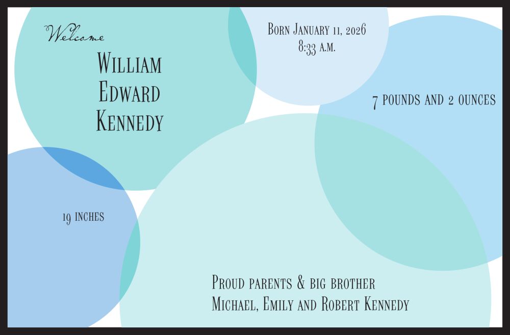 Big Blue Retro Invitation