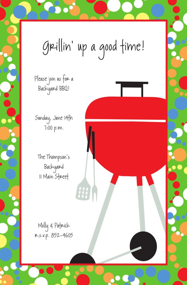 Fab Grill Invitation