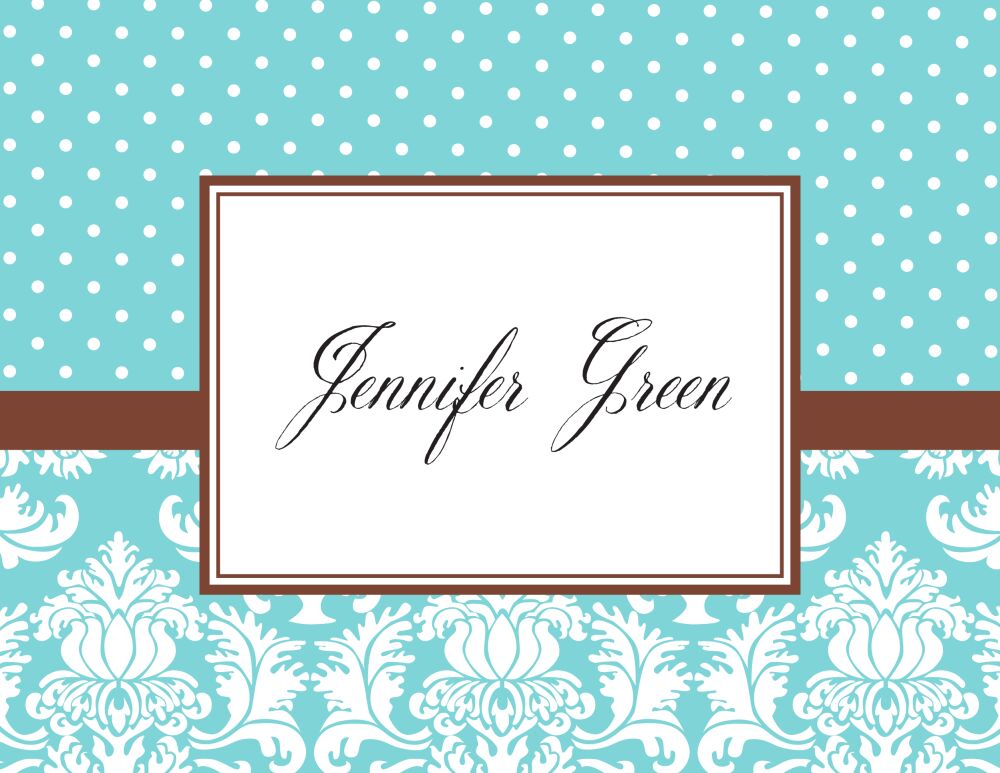 Flame Blue Folded Note