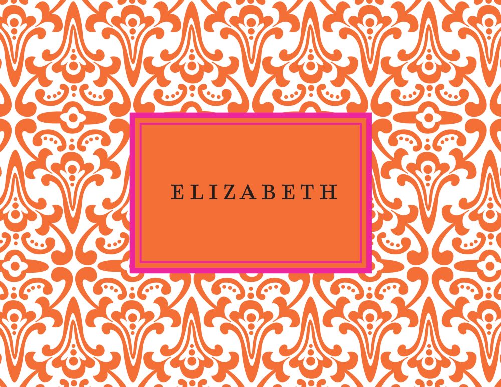 Frill Orange Folded Note