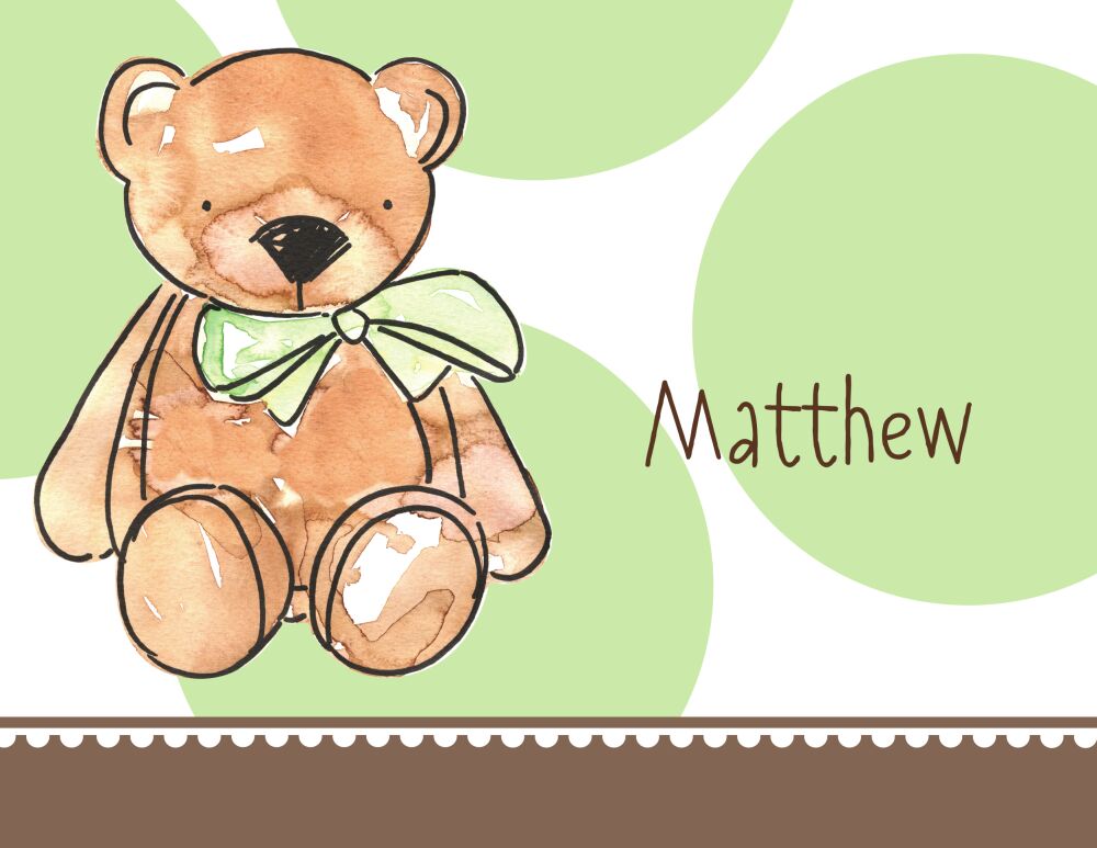 Teddy Folded Note