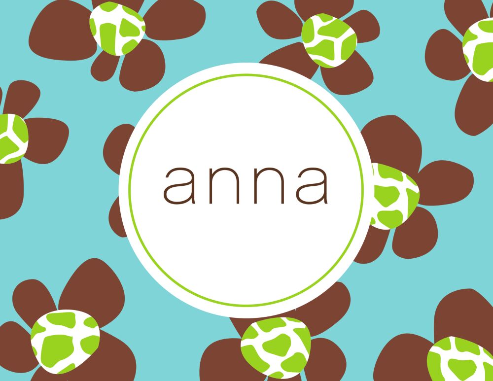 Wildflower Blue Folded Note