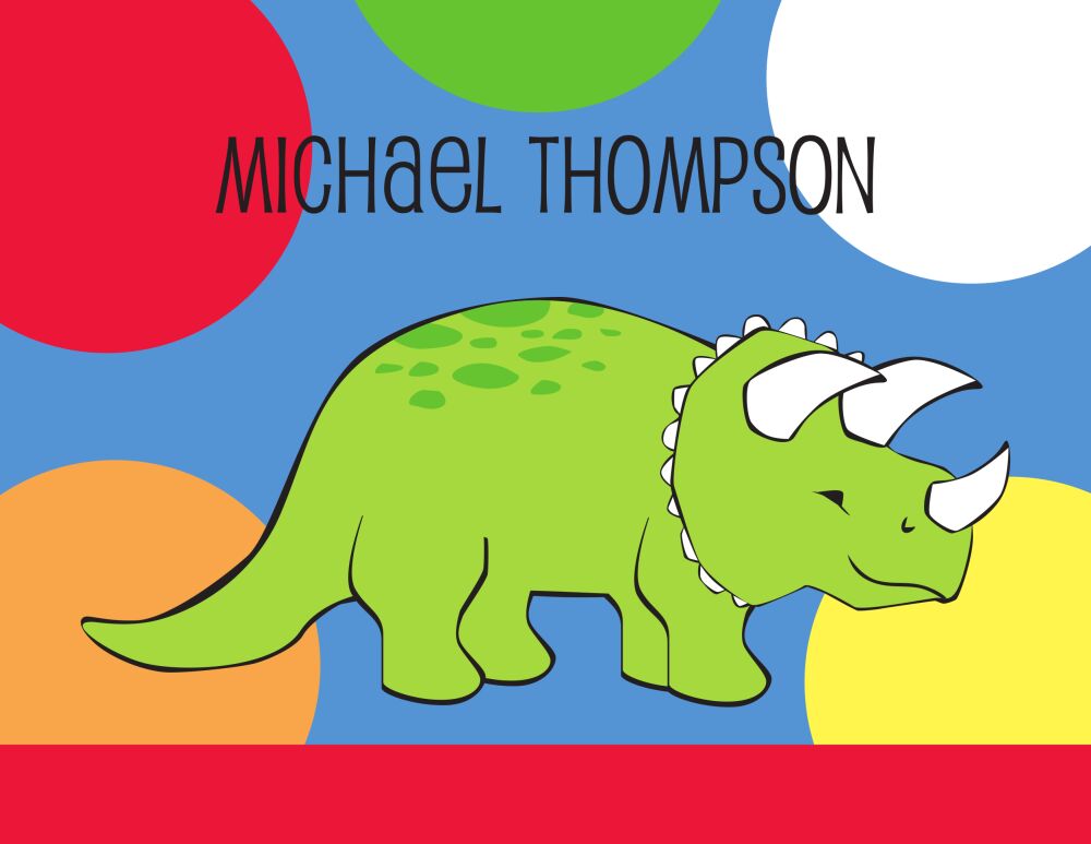 Dino Dot Folded Note