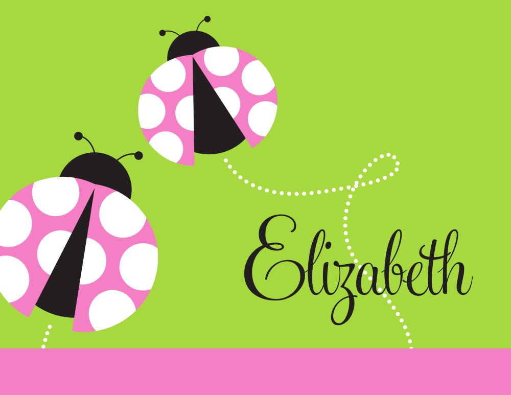 Ladybug Lawn Folded Note