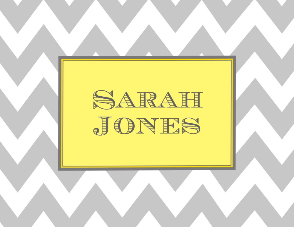 Grey Chevron Folded Note