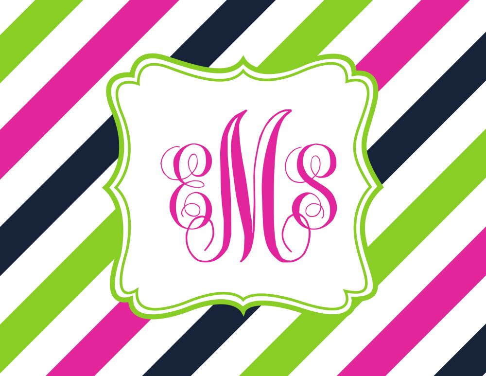 Summer Stripe Folded Note