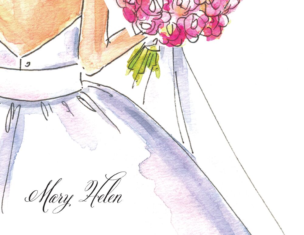 Sweet Bride Folded Note