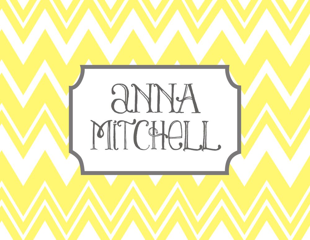 Yellow Chevron Folded Note