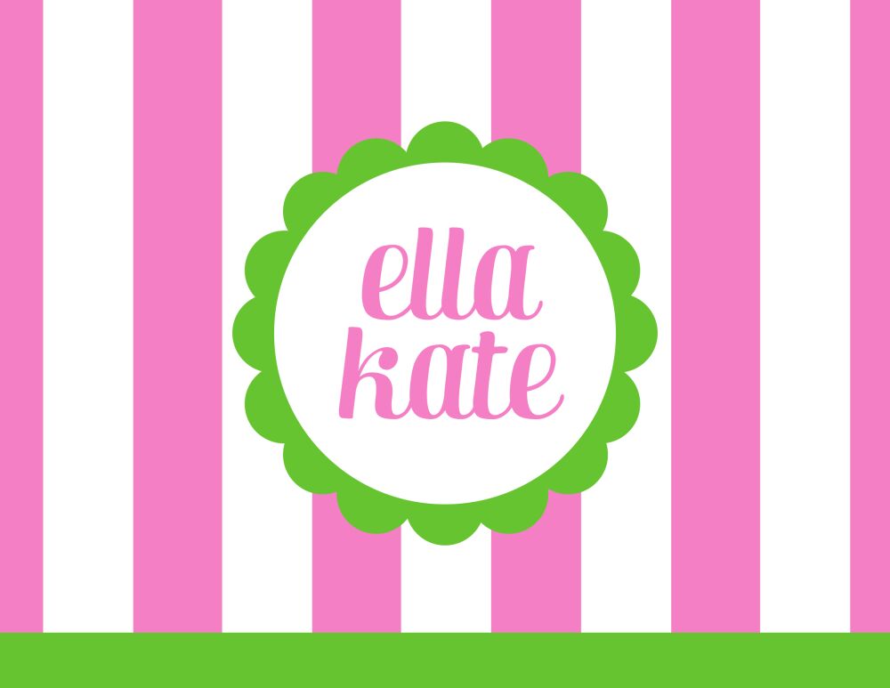 Pink Stripes Folded Note