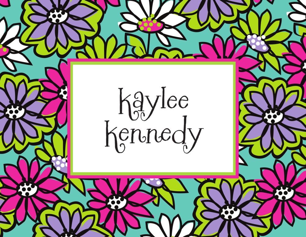 Groovy Flowers Folded Note
