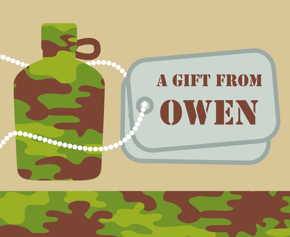 Camo Canteen Sticker