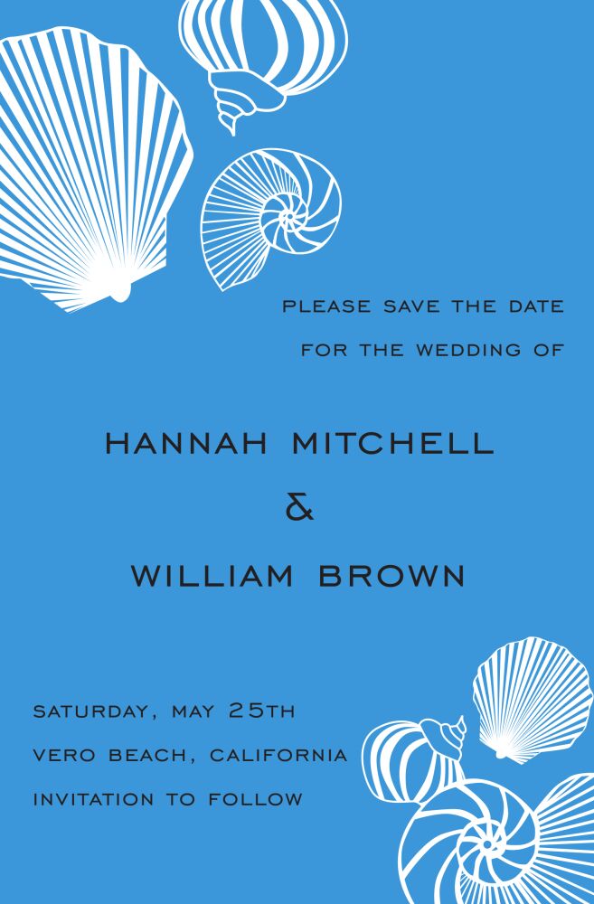 White Shells Invitation