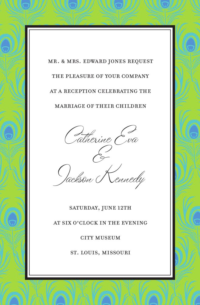 Peacock Invitation