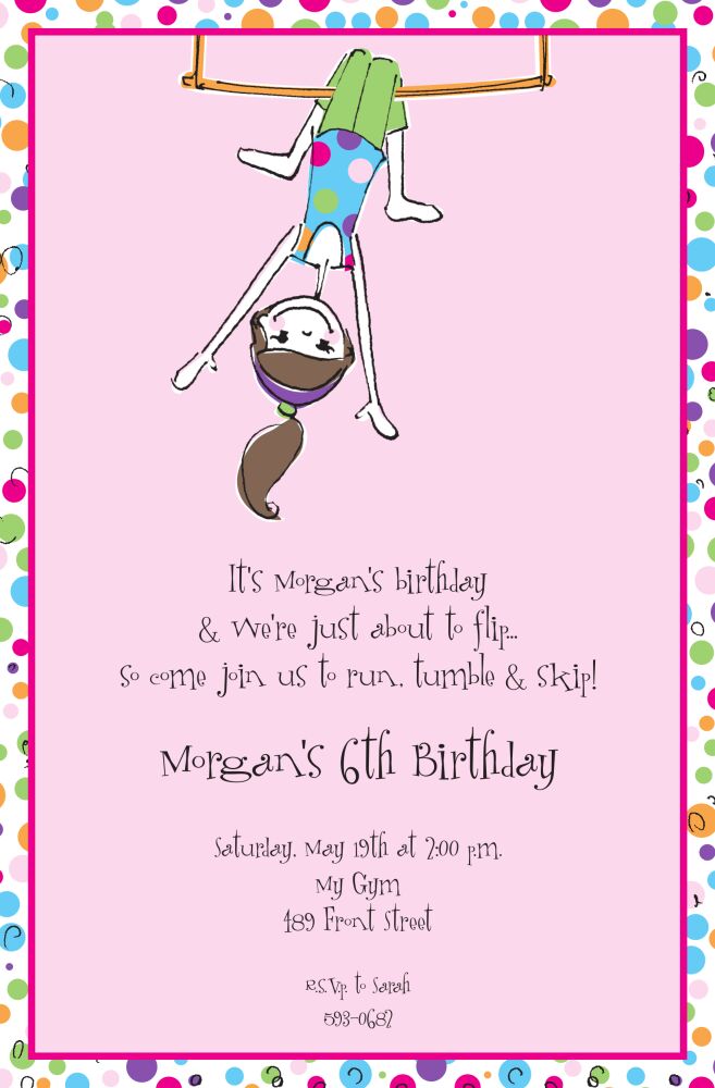 Gym Girl Invitation