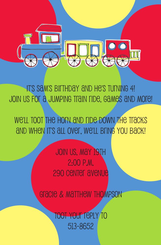 Train Dot Invitation