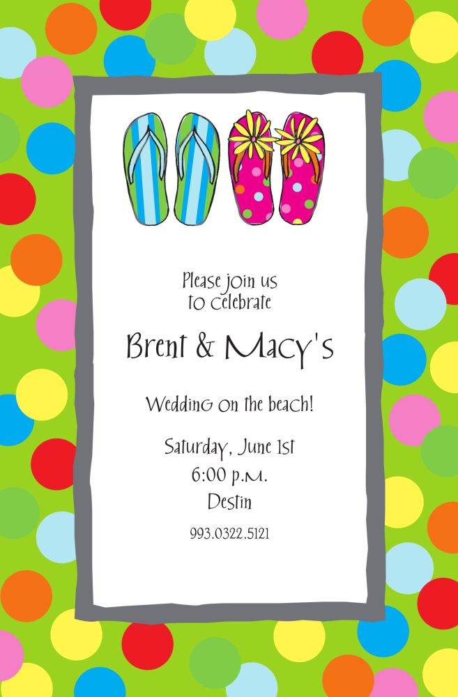 Wedding Flip Flops Invitation