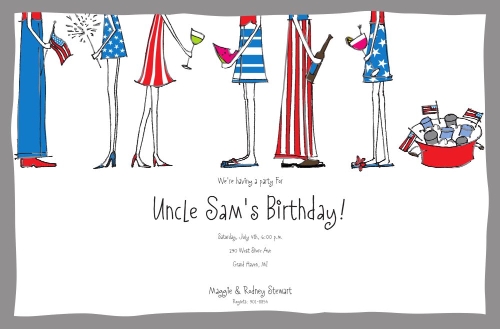 Patriotic Feet Invitation