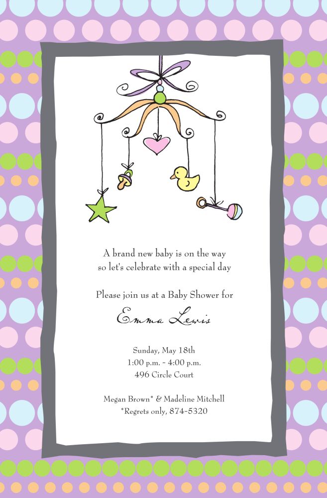 Baby Mobile Invitation