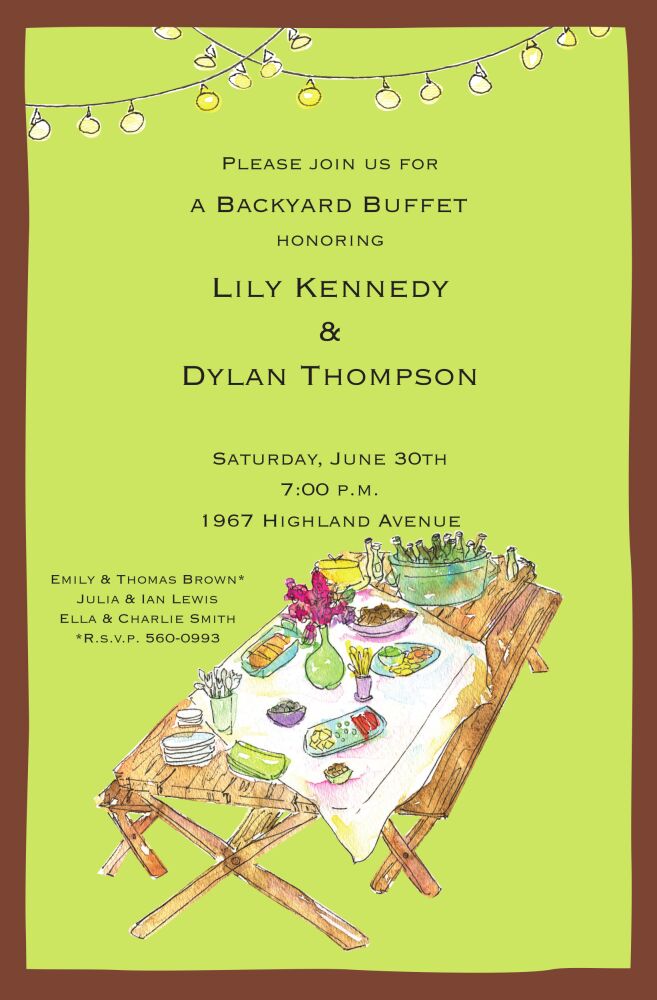Picnic Table Invitation