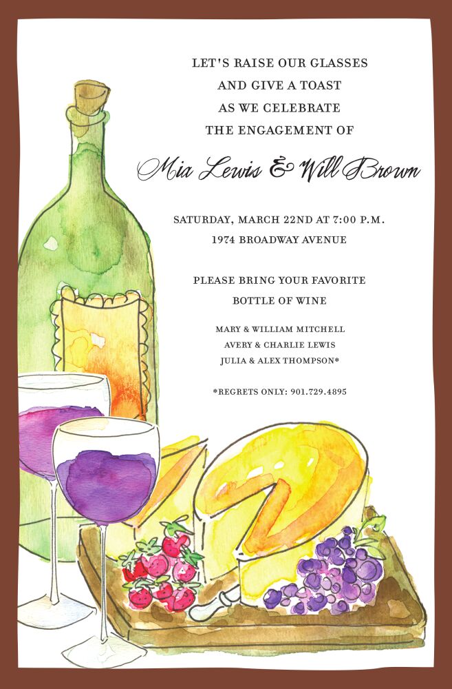 Wine & Cheese Tasting Invitation