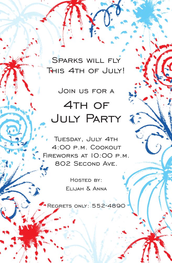 Fireworks Invitation