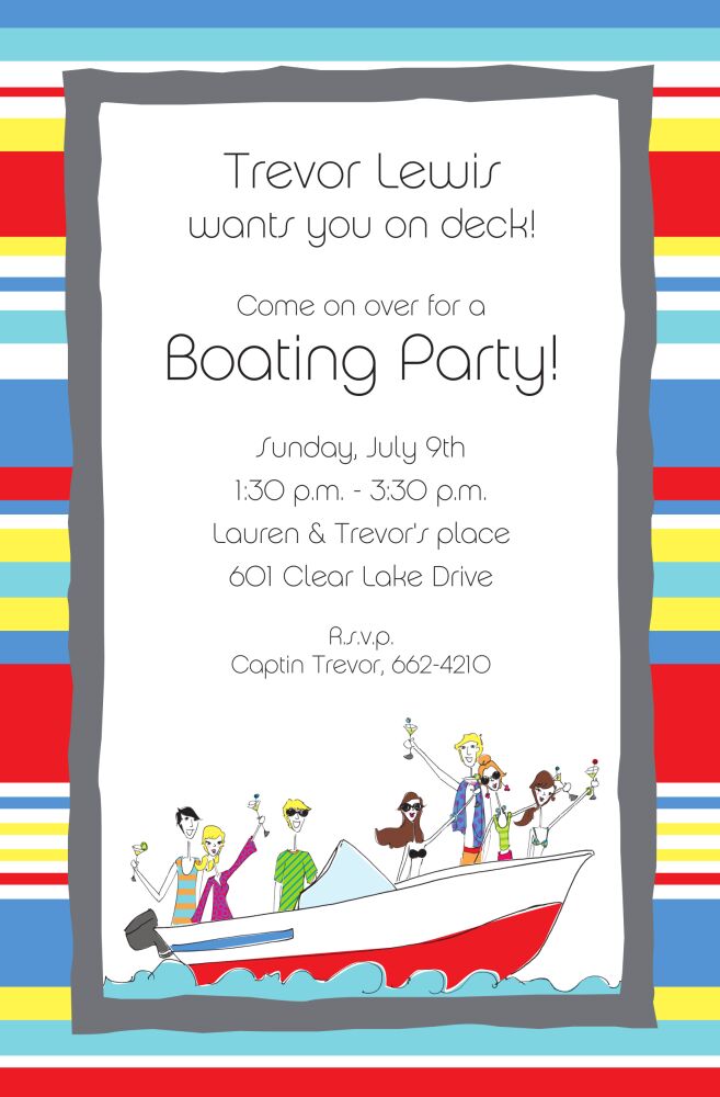 Boat Party Invitation