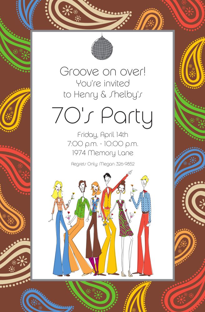 70's People Invitation