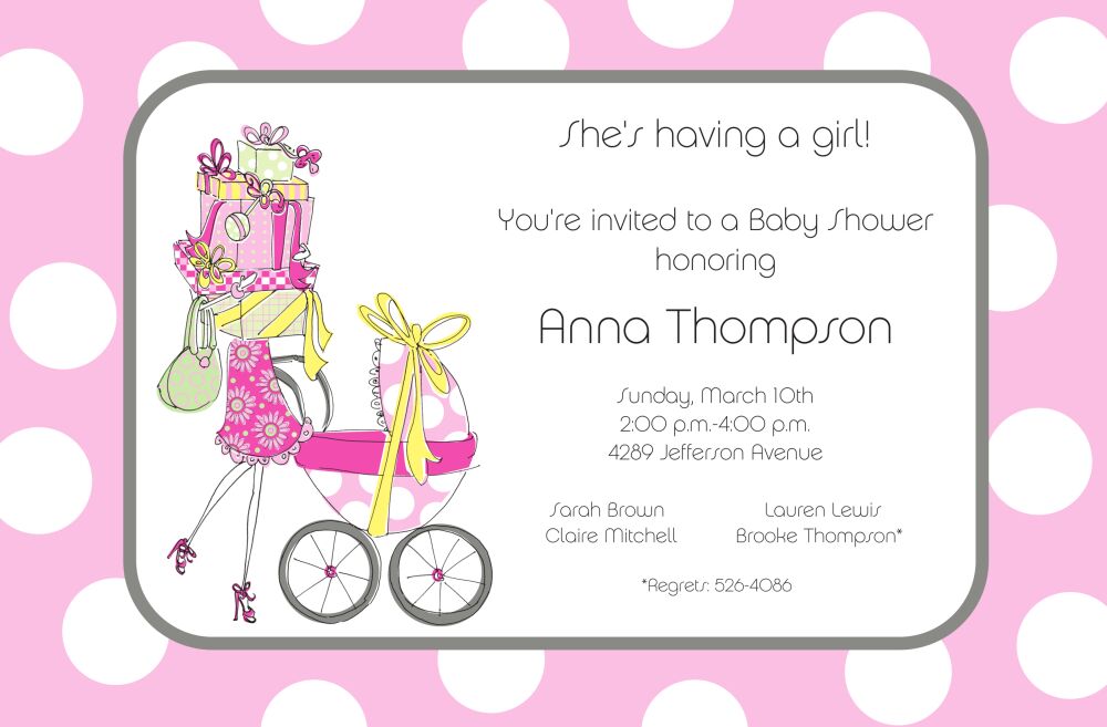 Bearing Gifts Girl Invitation