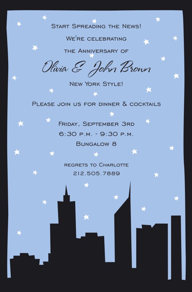 Silhouette City Invitation