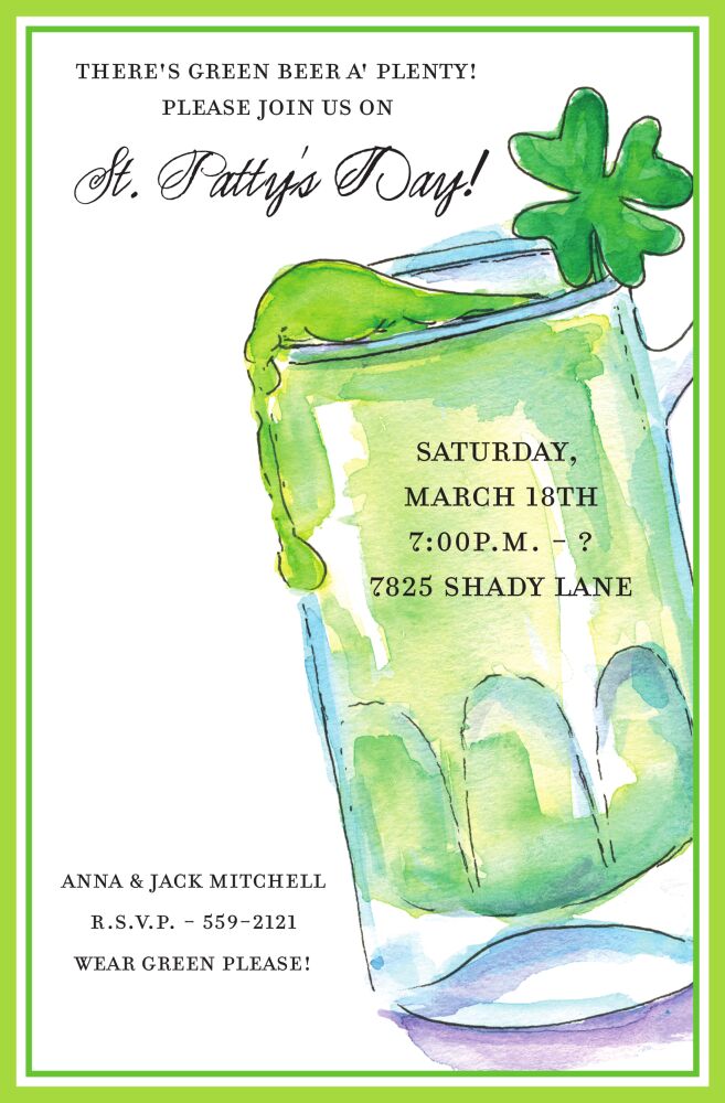 Green Stein Invitation