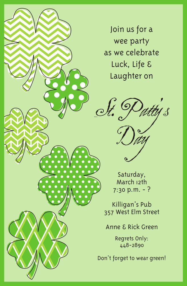 Shamrock Dance Invitation