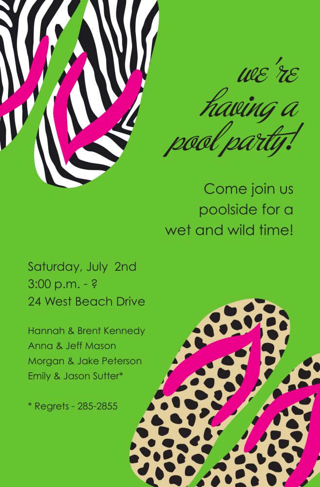 Wild Flips Invitation