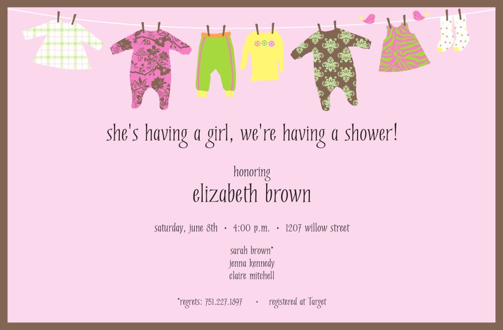 Pink Line Invitation