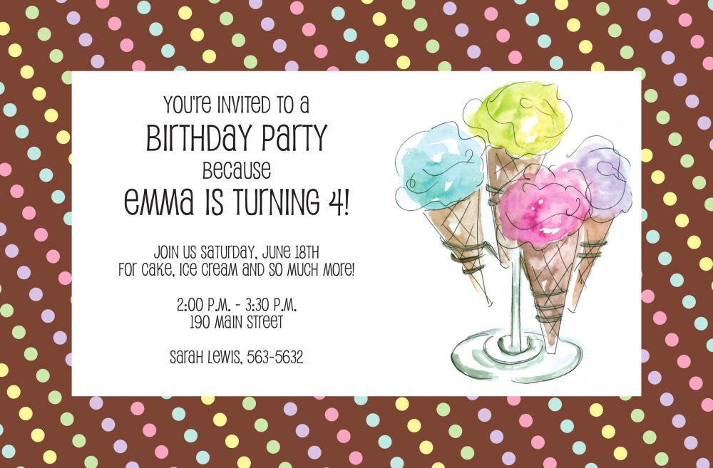 Ice Cream Invitation