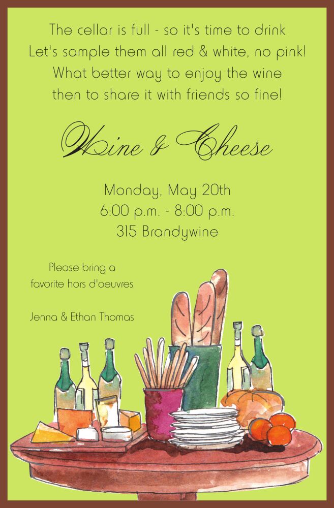 Wine Table Invitation
